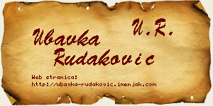 Ubavka Rudaković vizit kartica